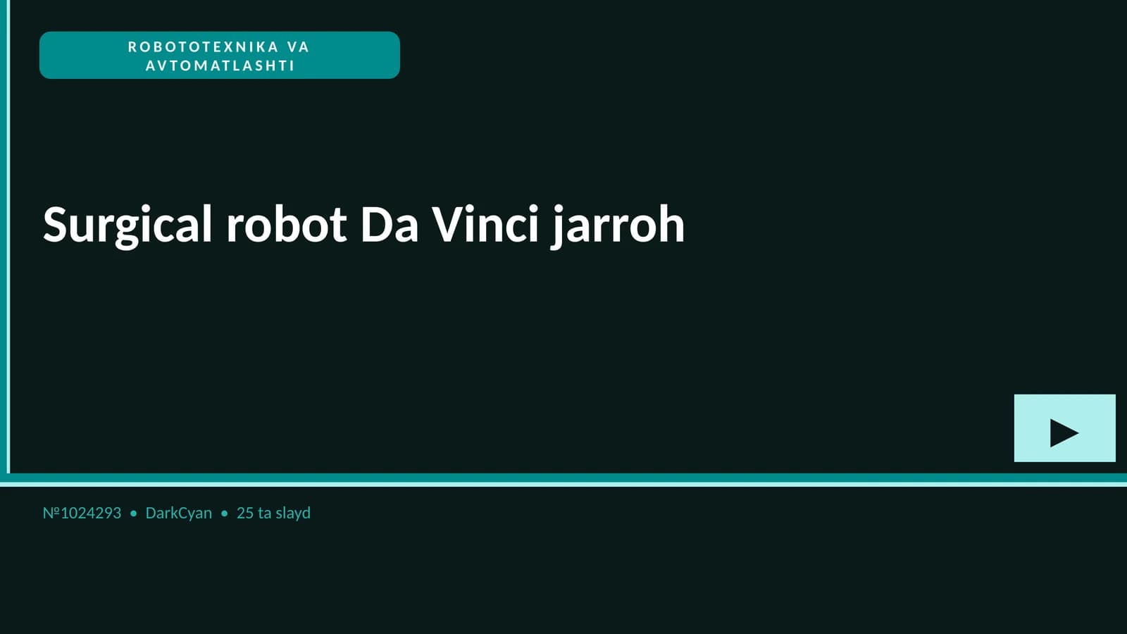 ROBOTOTEXNIKA VA AVTOMATLASHTI