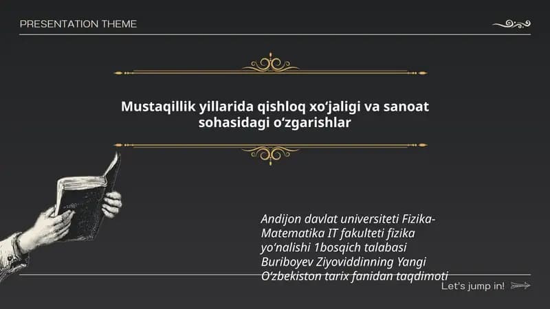 Yangi Oʻzbekiston tarix fanidan taqdimoti