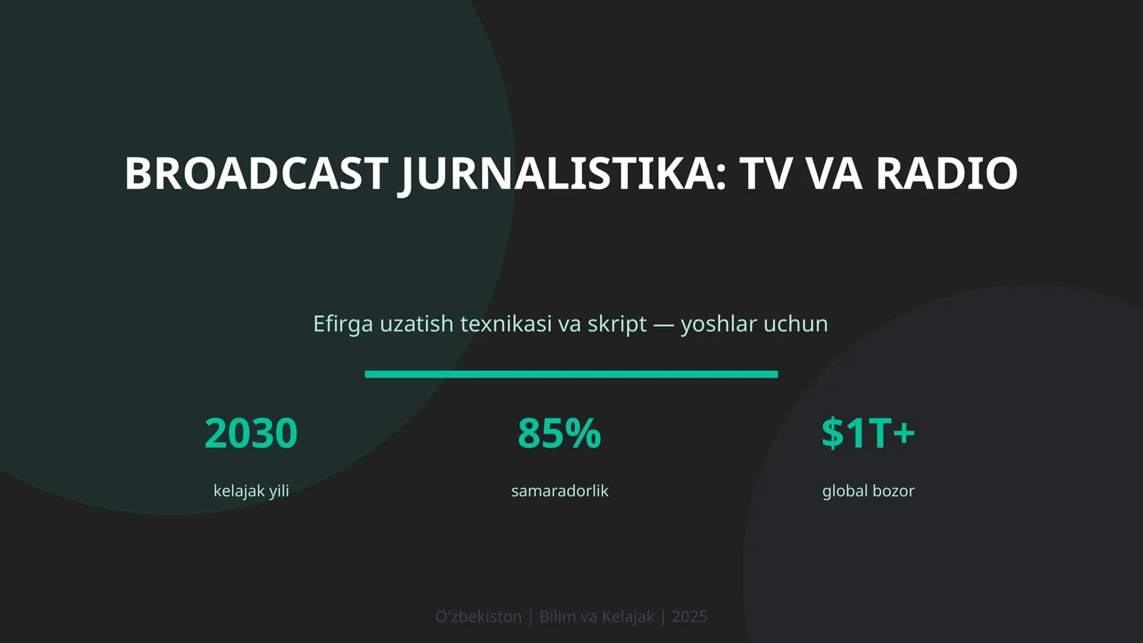 Broadcast jurnalistika: TV va radio