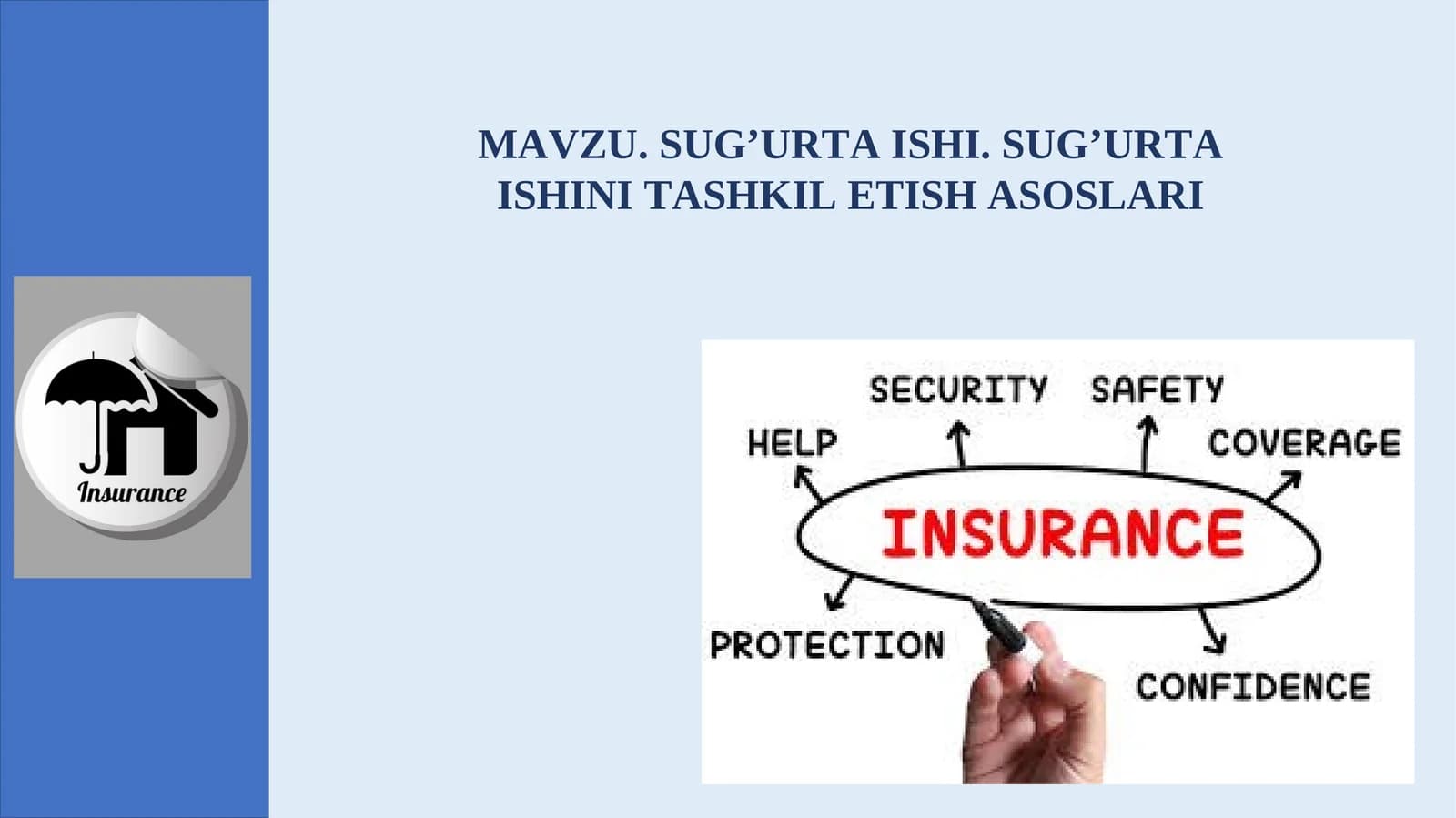 SUG’URTA ISHI. SUG’URTA ISHINI TASHKIL ETISH ASOSLARI