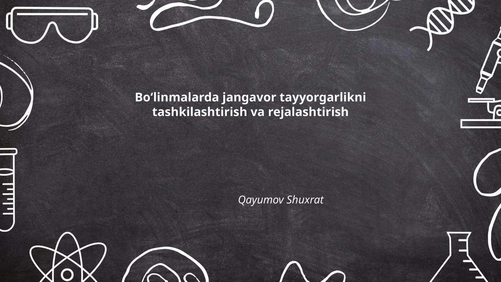 Boʻlinmalarda jangavor tayyorgarlikni tashkilashtirish va rejalashtirish