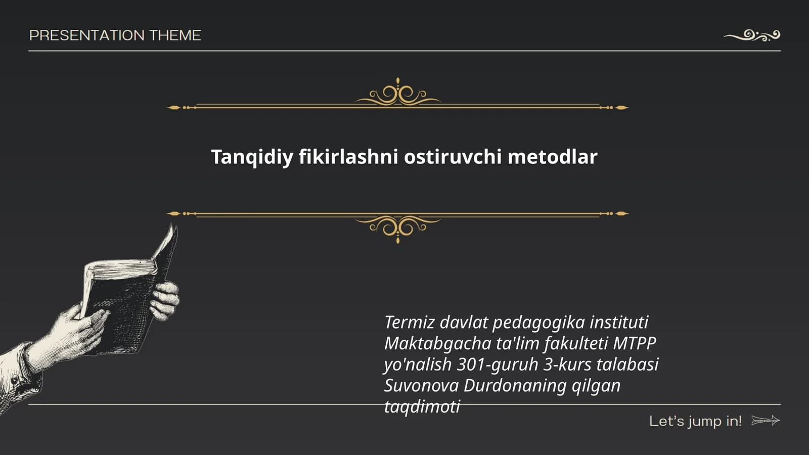 Tanqidiy fikirlashni ostiruvchi metodlar
