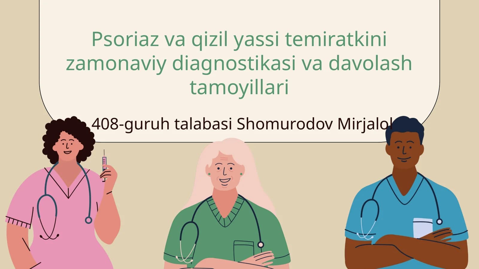 Psoriaz va qizil yassi temiratkini zamonaviy diagnostikasi va davolash tamoyillari