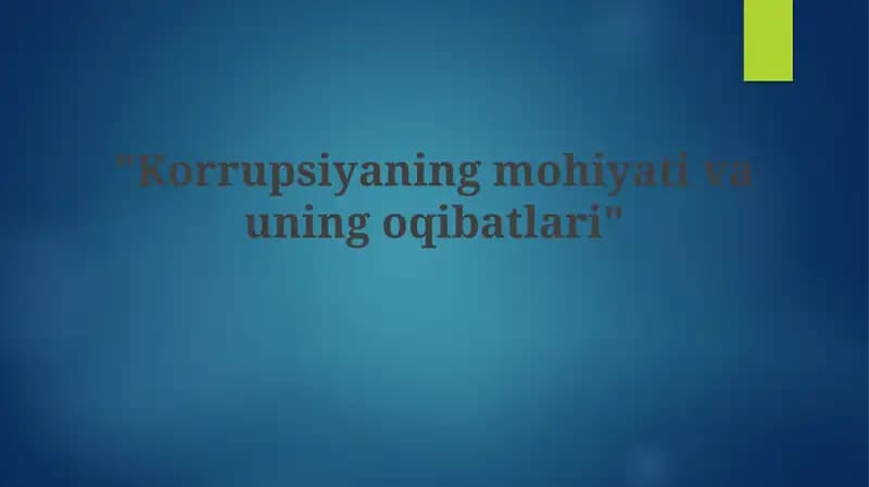 Korrupsiyaga Qarshi Kurash