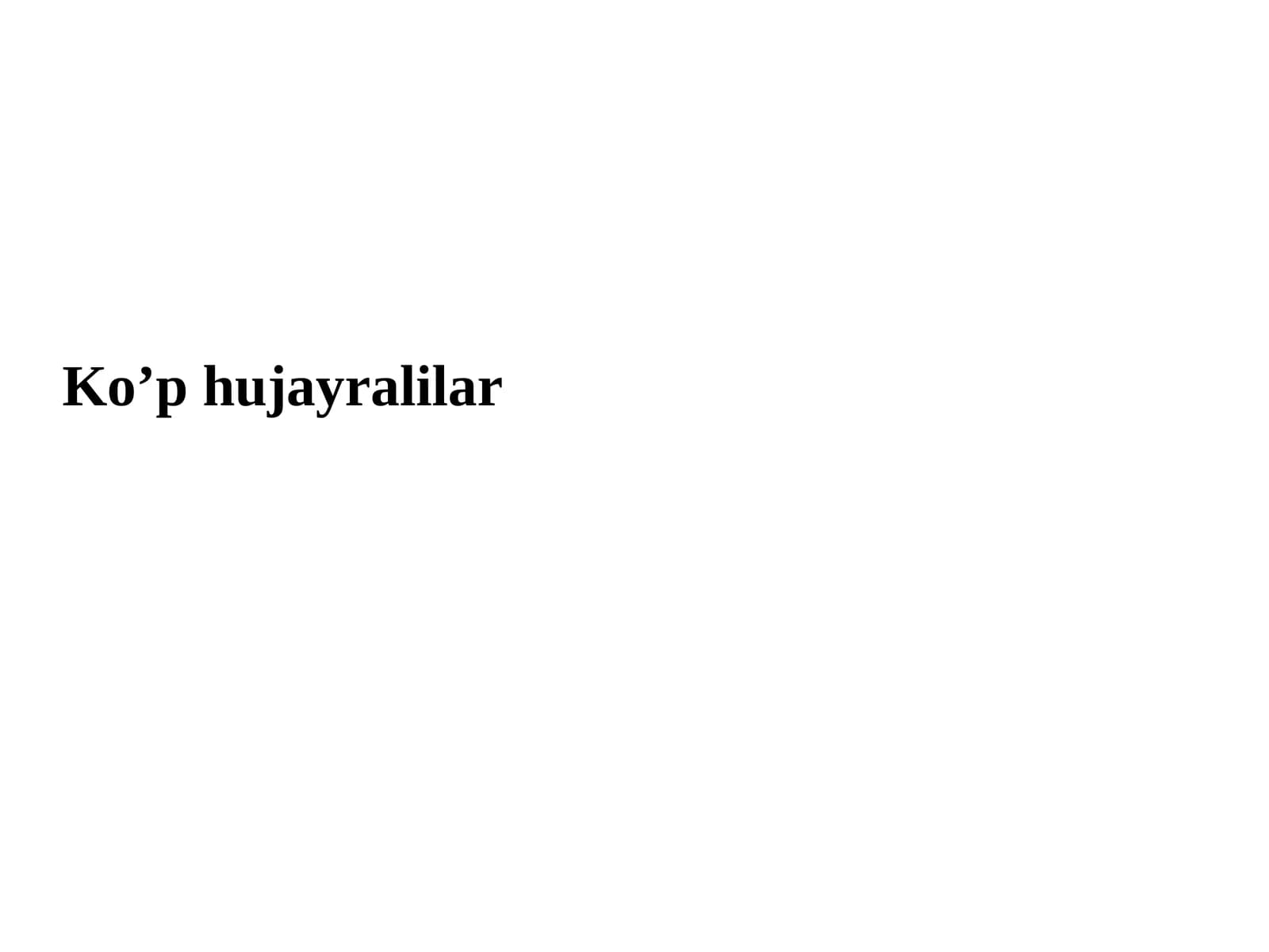 Ko’phujayralilar