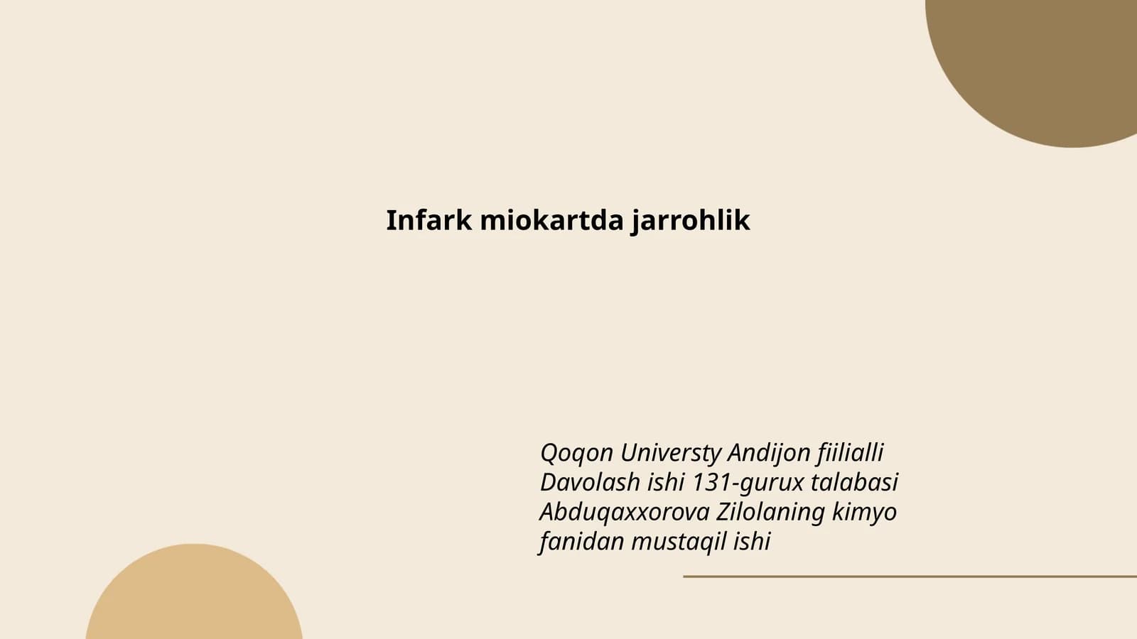 Infark miokartda jarrohlik