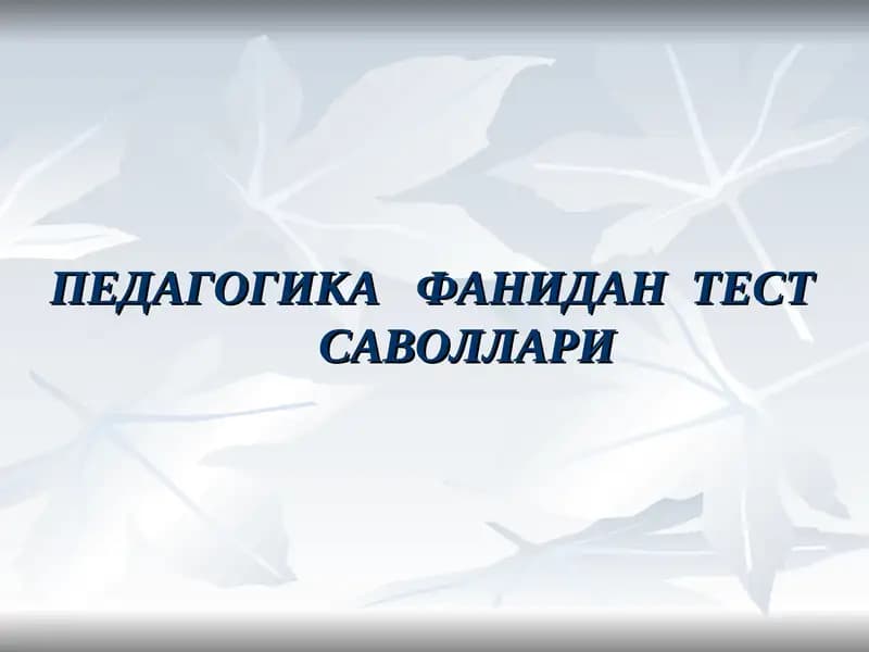 Кадрлар тайёрлаш миллиймодели