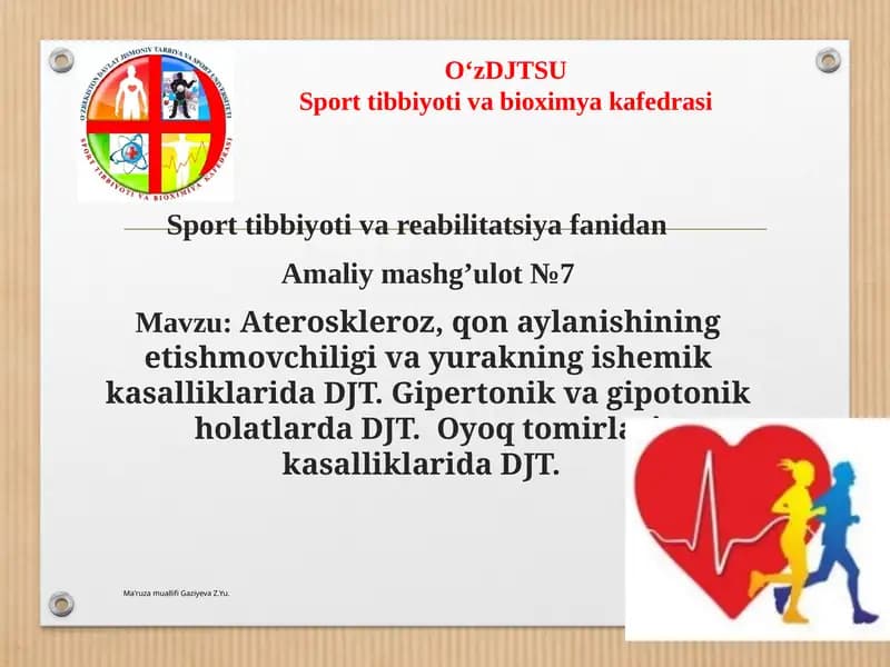SPort tibbiyoti va bioximya kafedrasi
