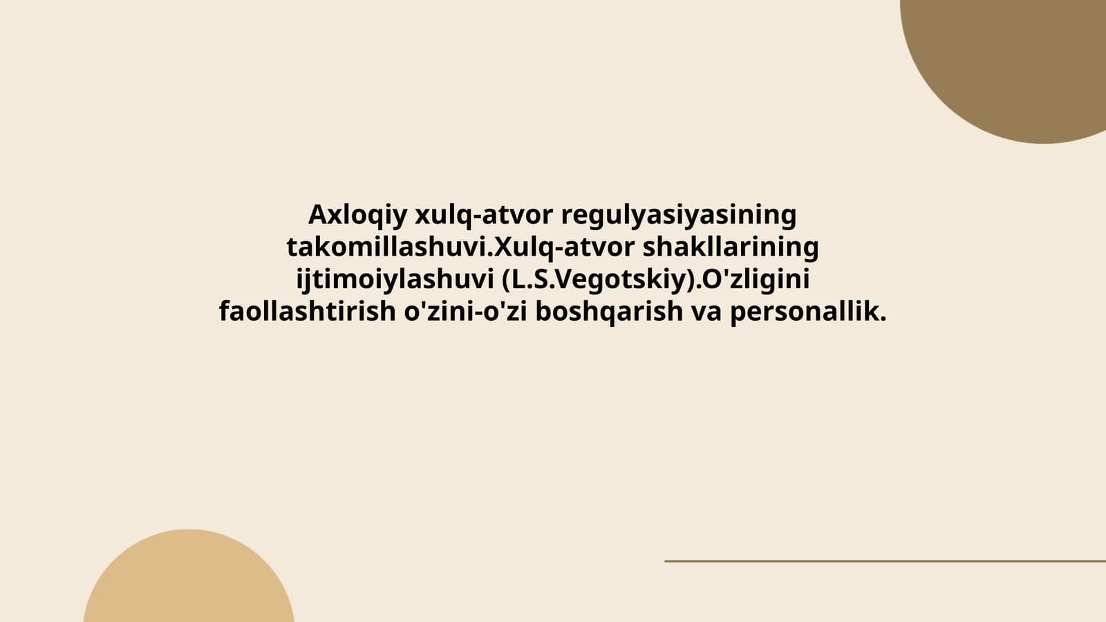 Axloqiy xulq-atvor regulyasiyasining takomillashuvi