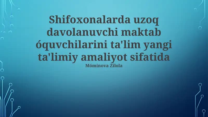 O'qitishning afzalliklari va kamchiliklari
