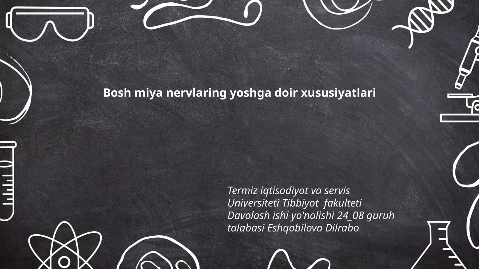 Bosh miya nervlaring yoshga doir xususiyatlari