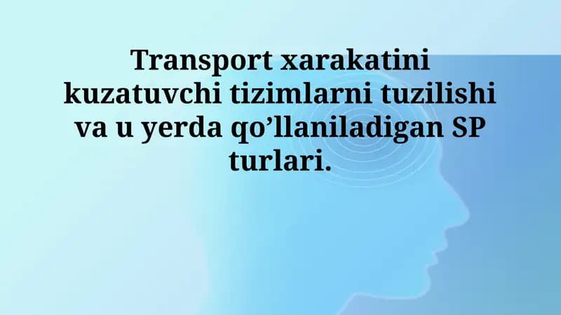 Transport kuzatuv tizimlari