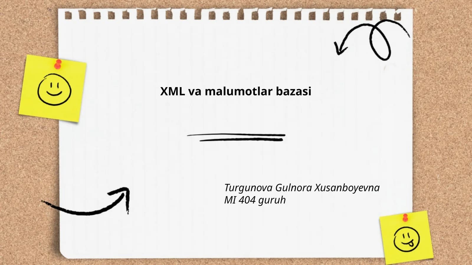 XML va malumotlar bazasi