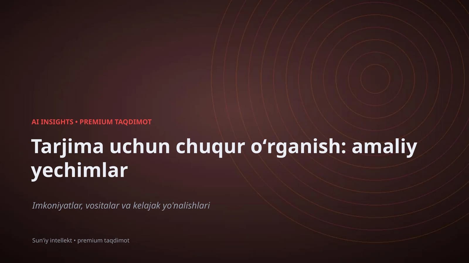 Sun'iy intellekt • premium taqdimot