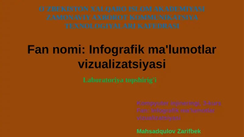 Infografik ma'lumotlar vizualizatsiyasi