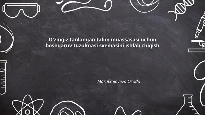 Boshqaruv tuzulmasi sxemasi