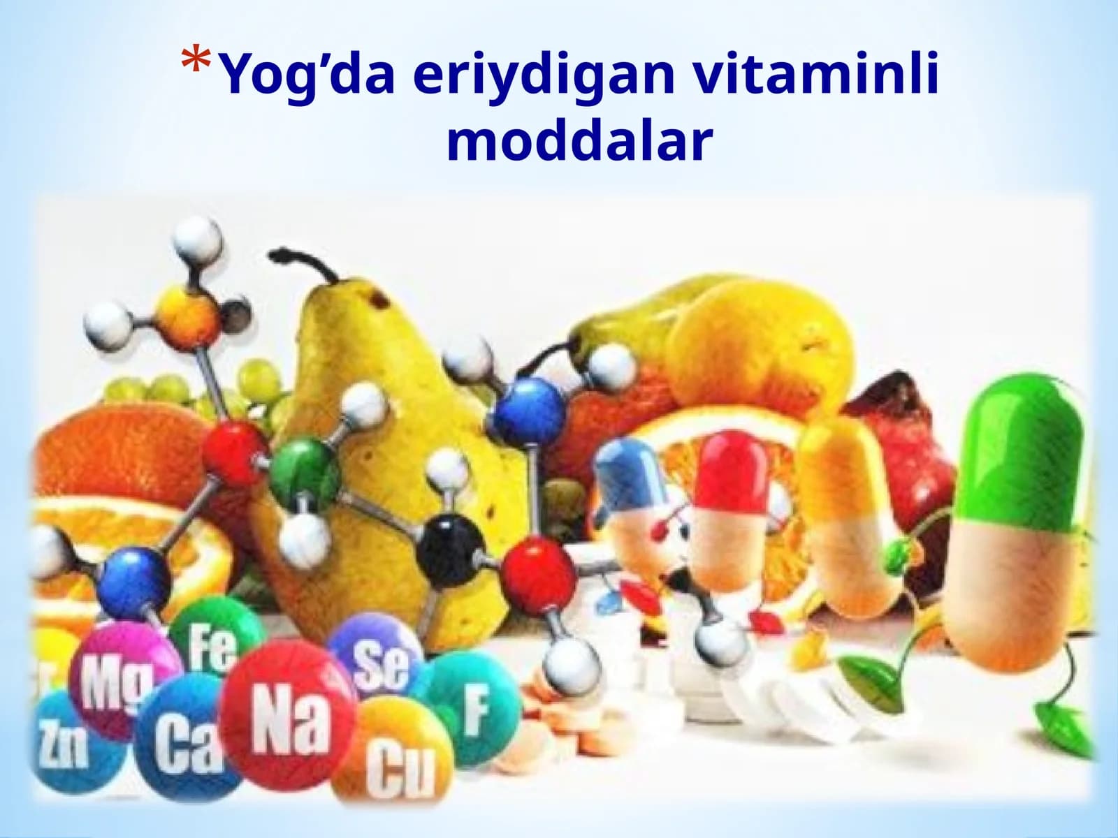 yogʻda eriydigan Vitaminlar