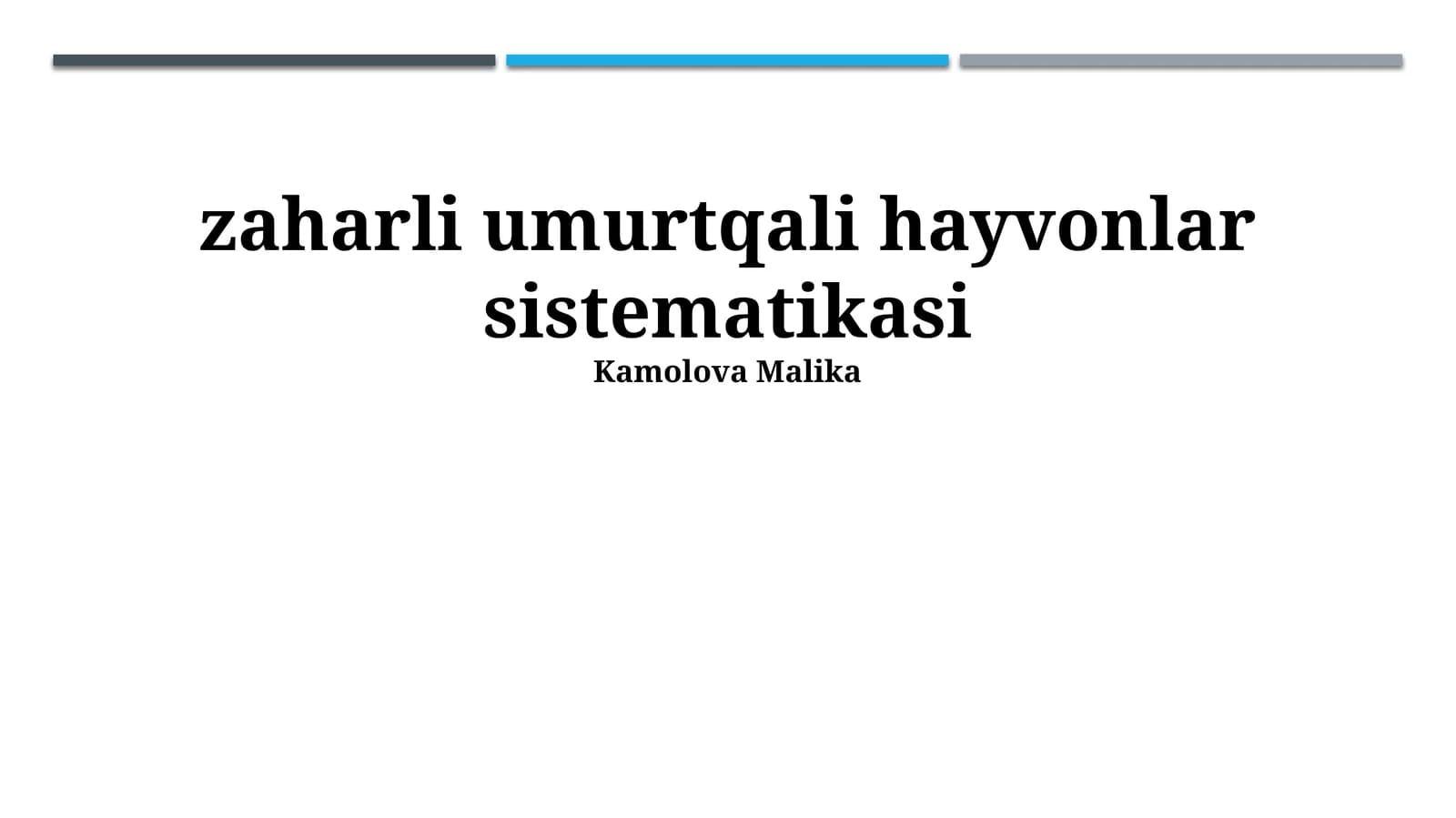 Zaharli umurtqali hayvonlar sistematikasi
