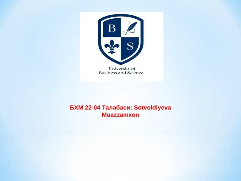 Moliyaviy va boshqaruvhisobi fanining predmeti va metodi