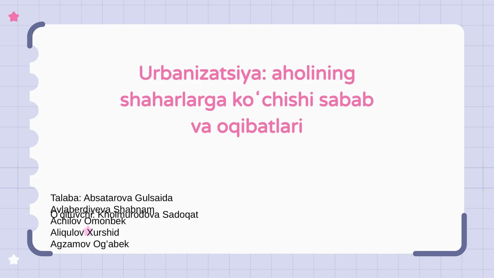 Urbanizatsiya: aholining shaharlarga koʻchishi sabab va oqibatlari
