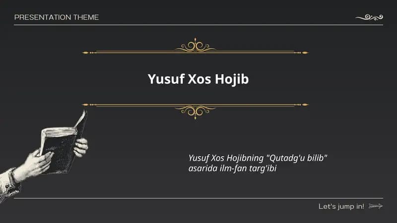Yusuf Xos Hojibning "Qutadg'u bilib" asari