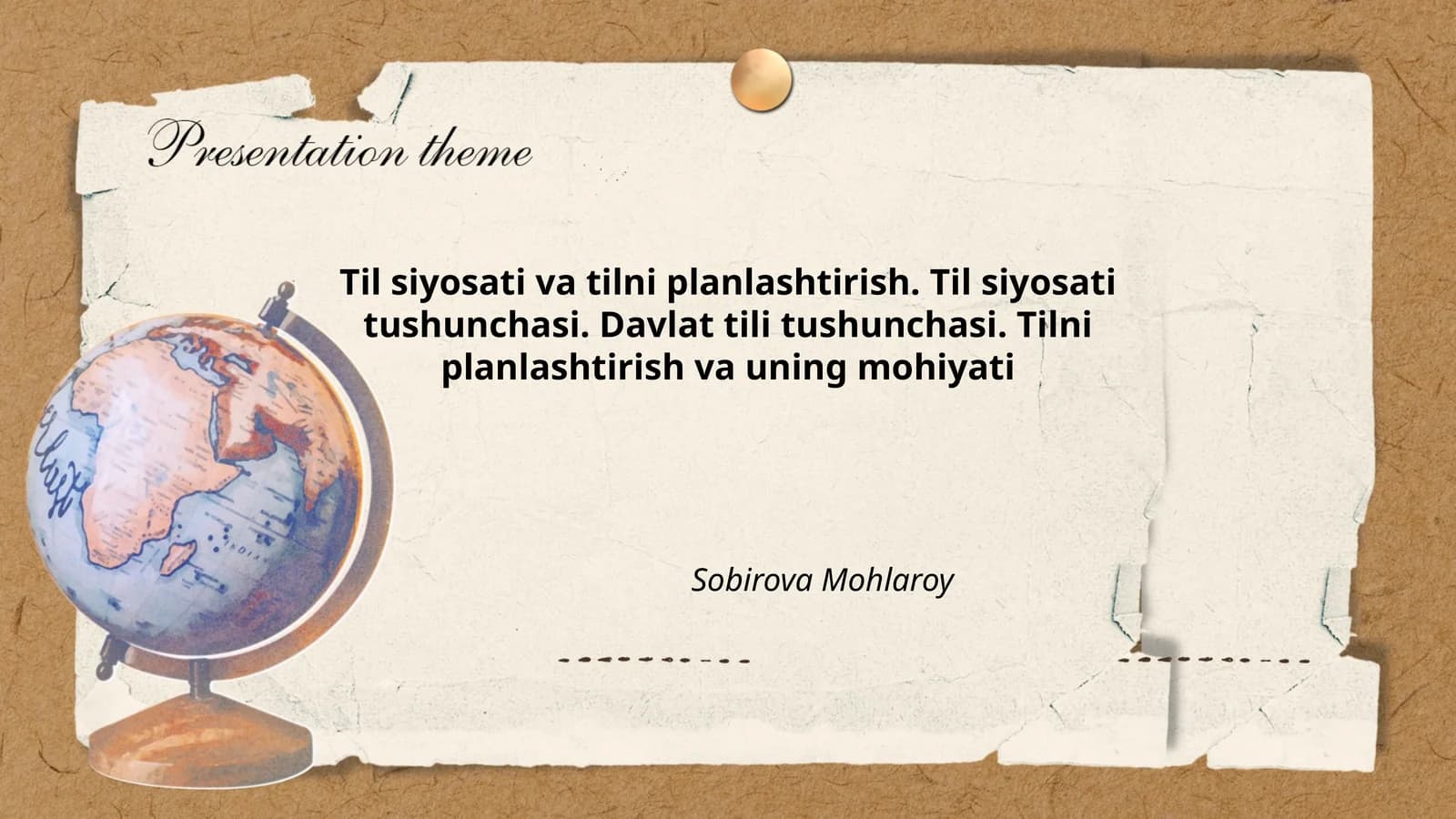 Til siyosati va tilni planlashtirish