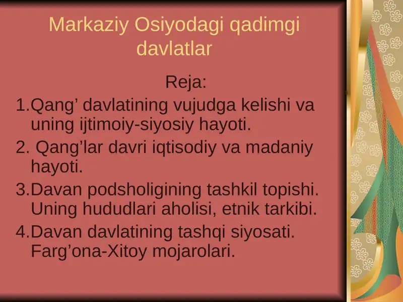 Markaziy Osiyodagi qadimgi davlatlar