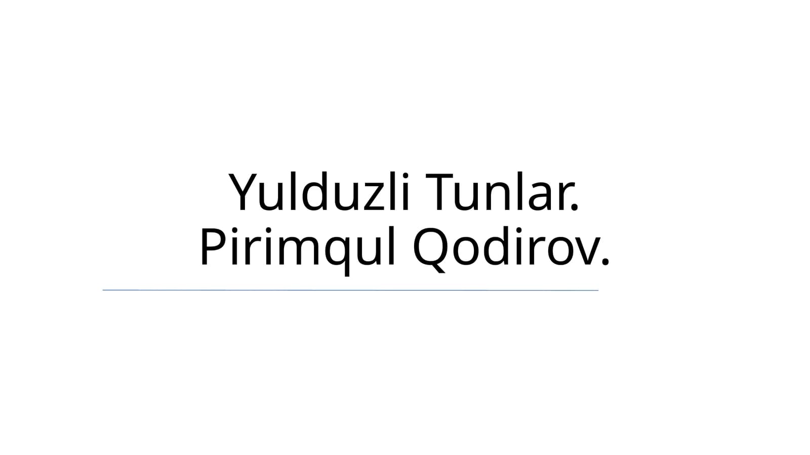 Yulduzli Tunlar