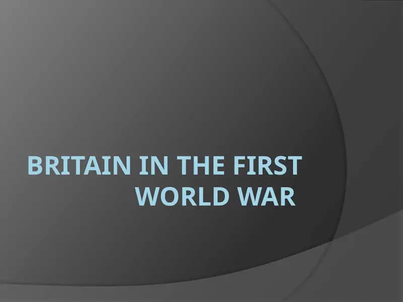 Buyuk Britaniya 1 chi jahon urushi davrigacha inglizcha slayd