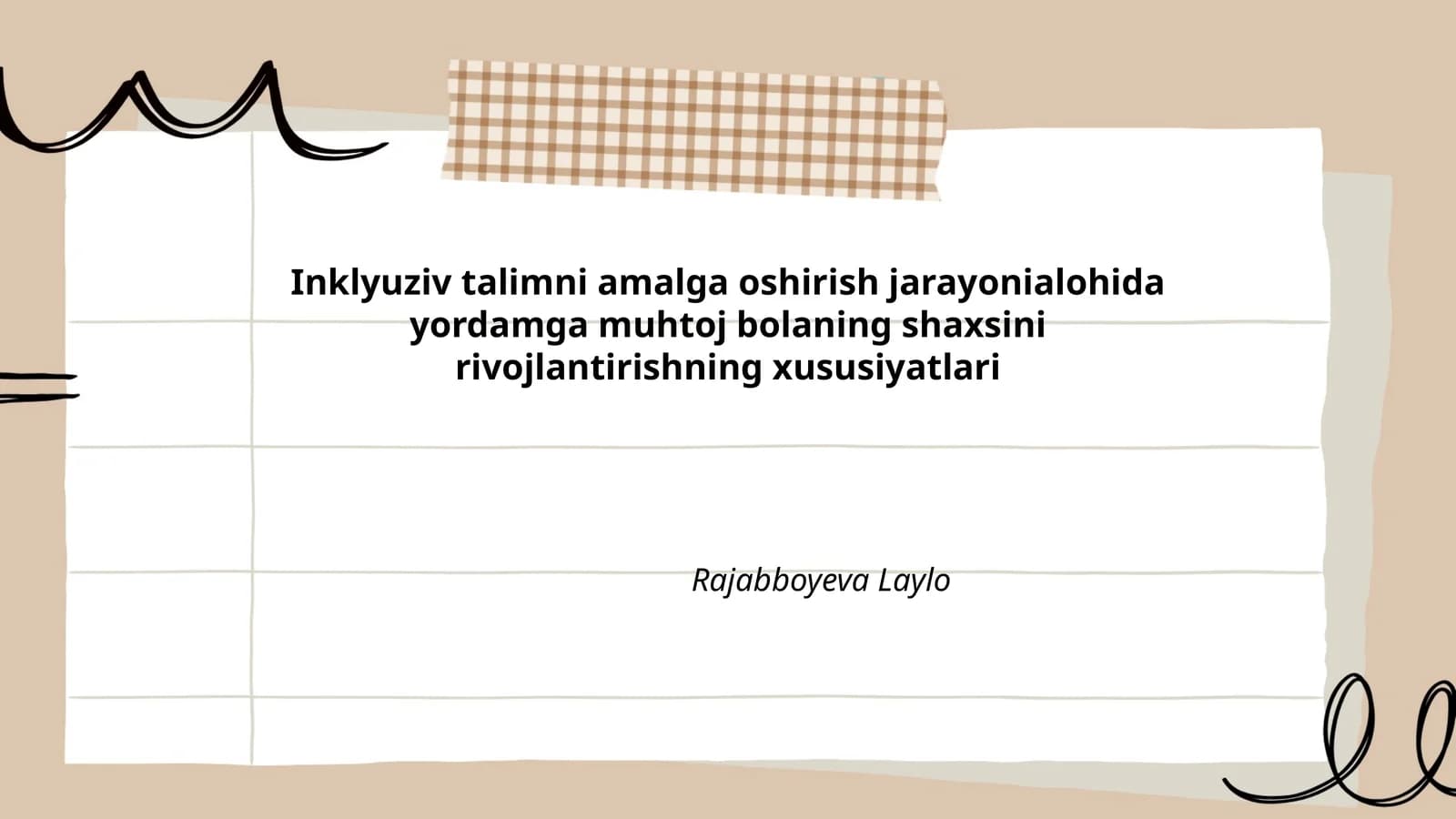 Inklyuziv talimni amalga oshirish