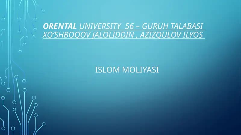 Islom moliyasi