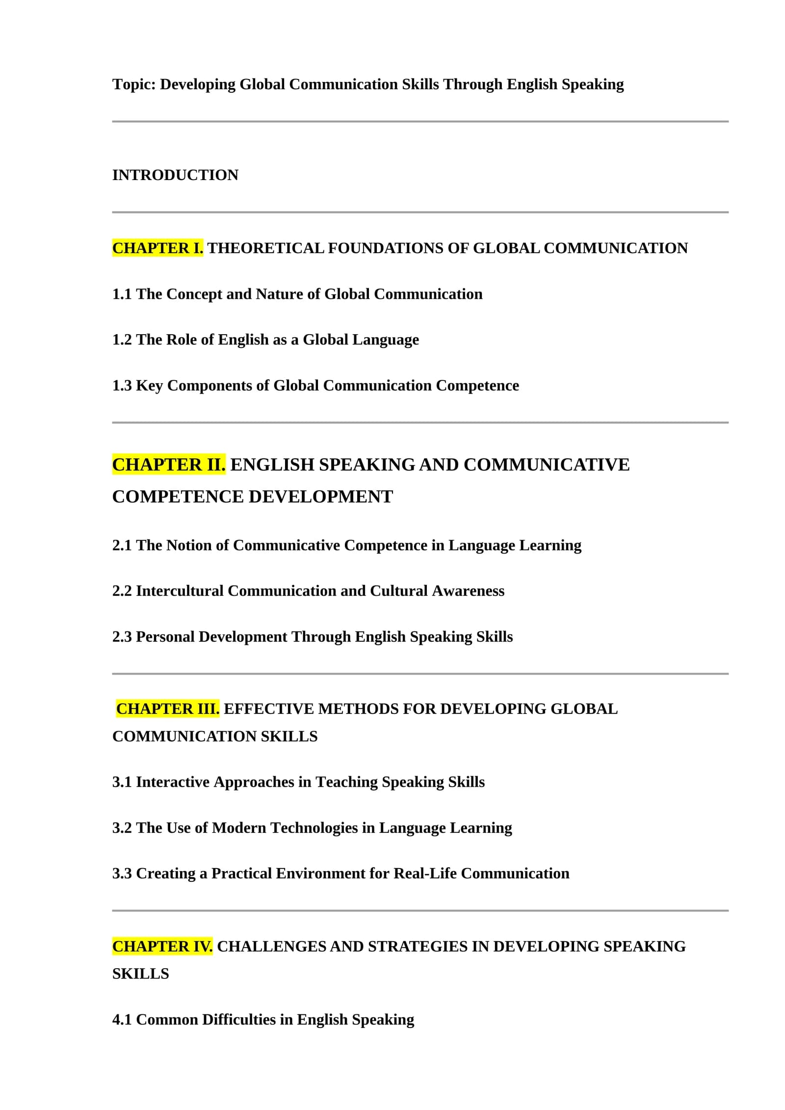 Developing Global Communication Skills Through English Speaking