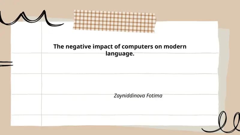 Digital Communication and Language Degradation