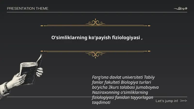 Oʻsimliklarning koʻpayish fiziologiyasi