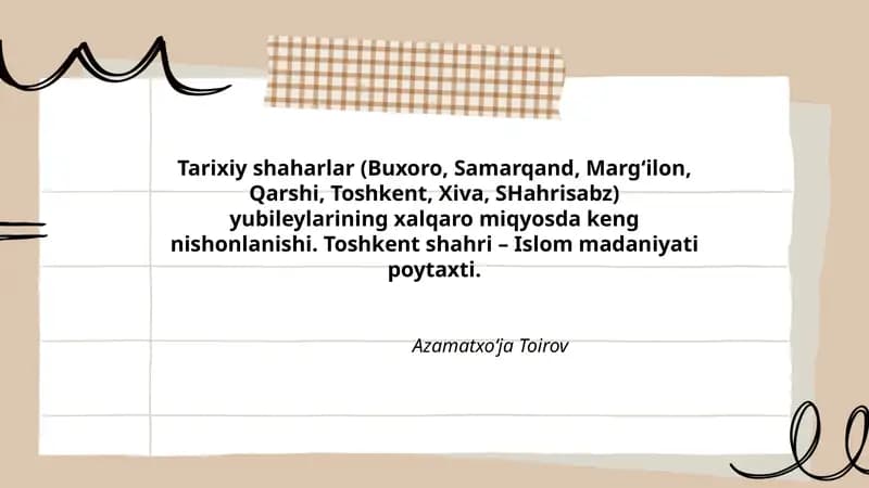 Tarixiy shaharlar yubileylari