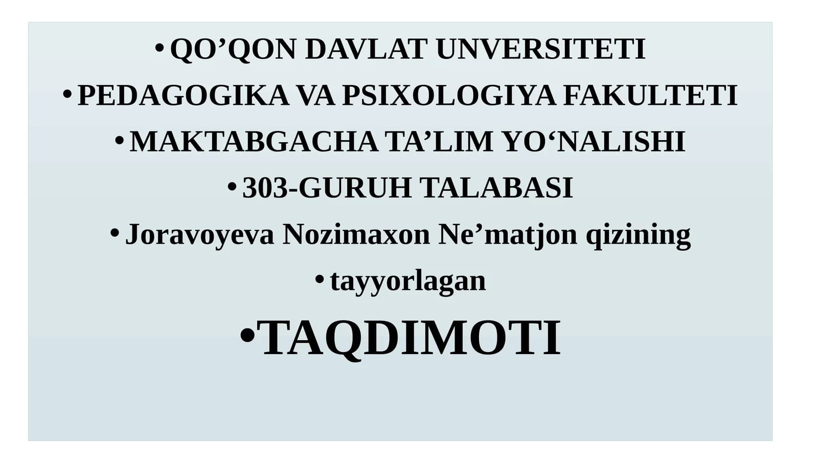 Bolalar rivoljanishida ota-onalarning o'rni