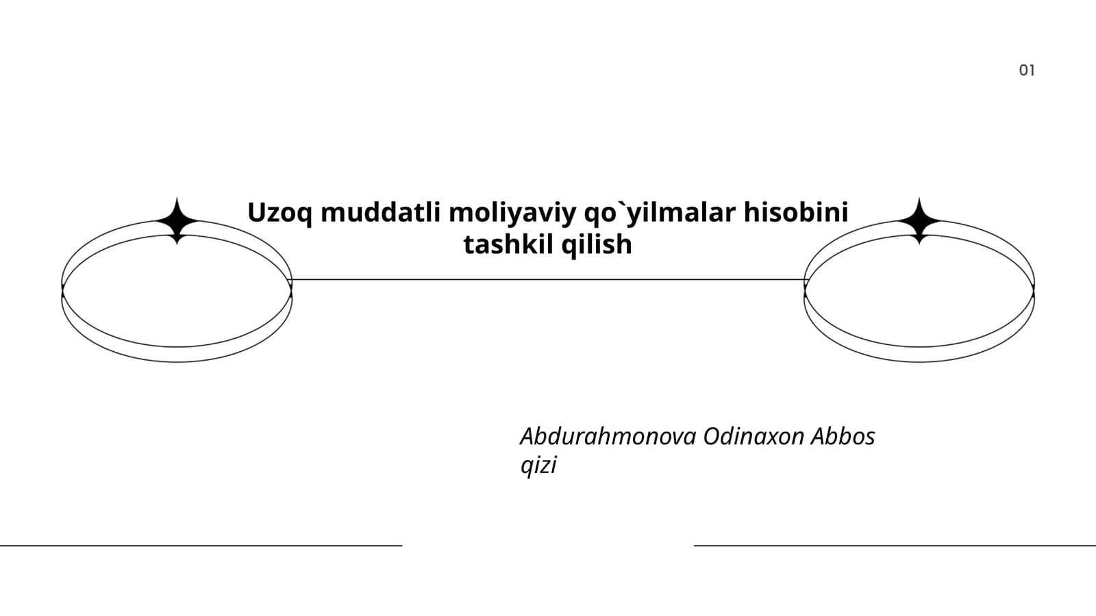 Uzoq muddatli moliyaviy qo`yilmalar hisobini tashkil qilish