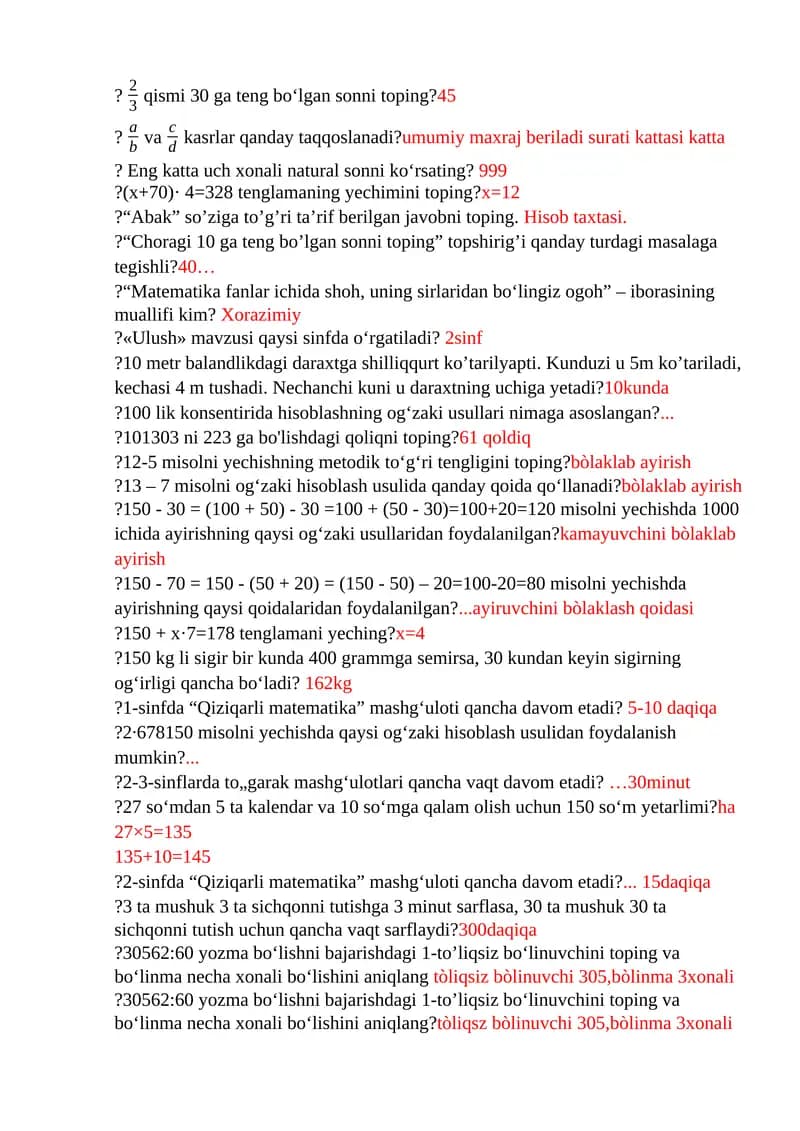Matematika fanlar ichida shoh, uning sirlaridan boʻlingiz ogoh