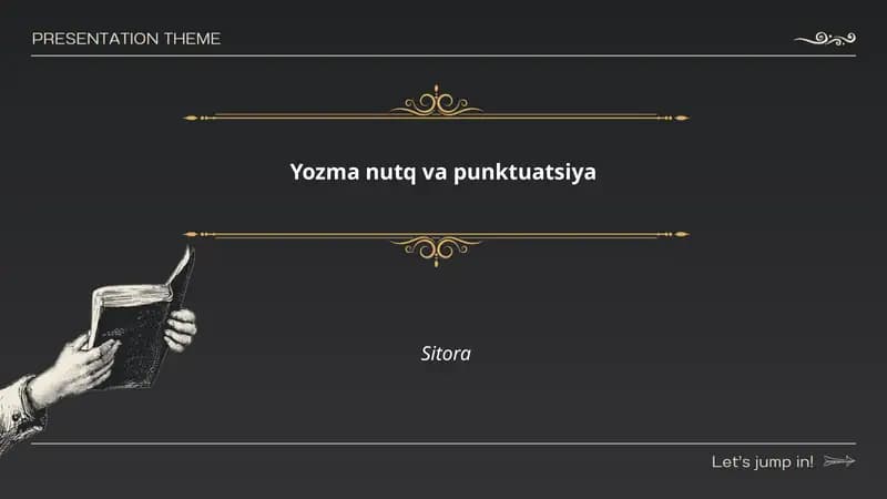 Yozma nutq va punktuatsiya