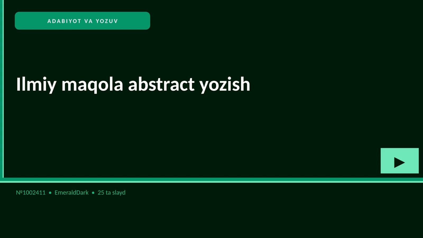 Ilmiy maqola abstract yozish