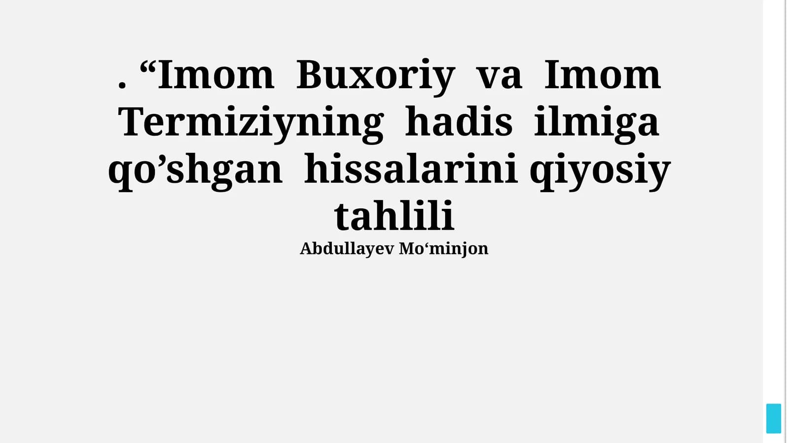 Sunan at-Termiziyning tuzilishi va mazmuni
