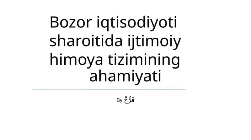 Ijtimoiy Himoya Tizimlarining Ahamiyati