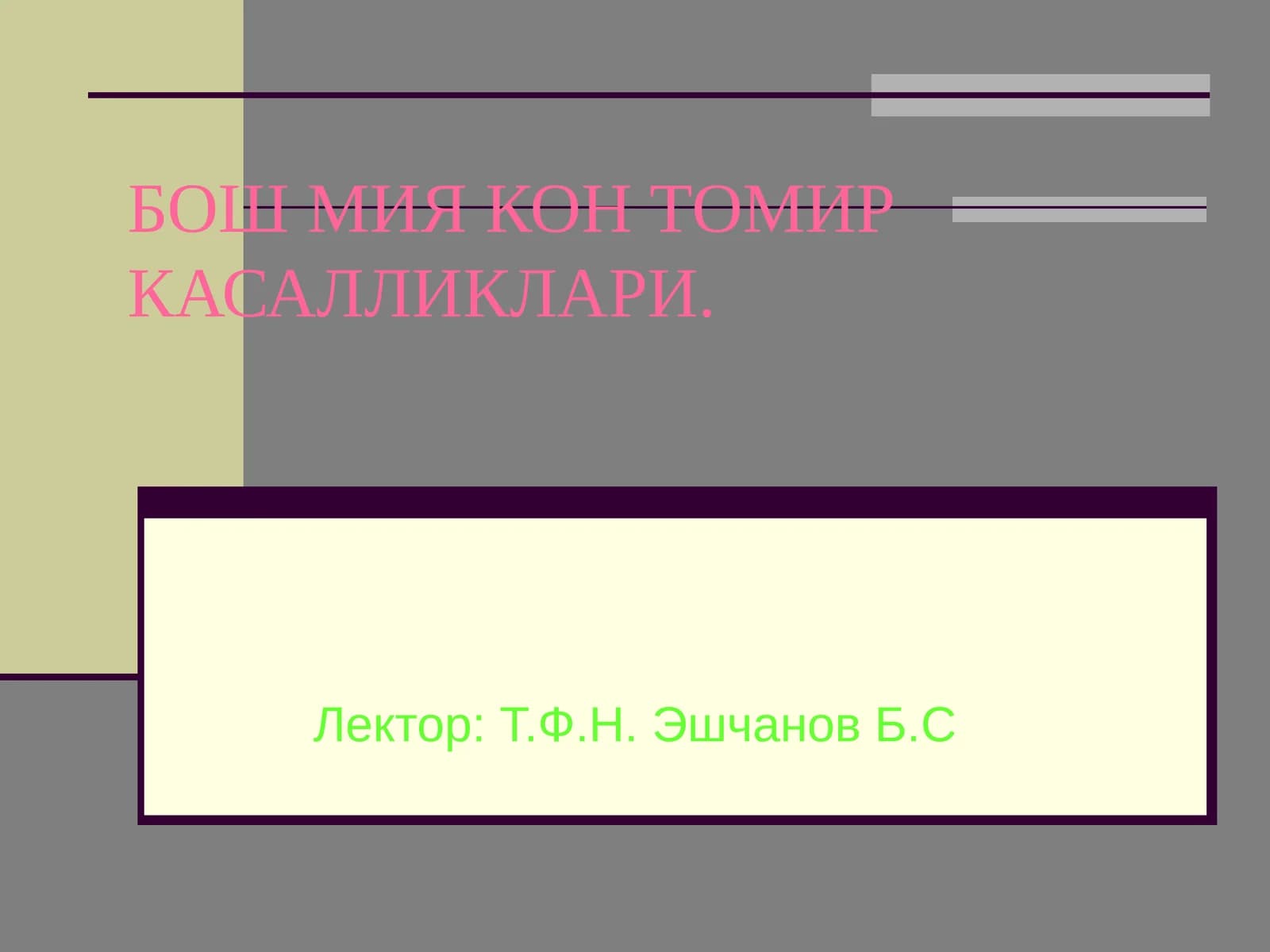 Бош мия кон томир касалликлари