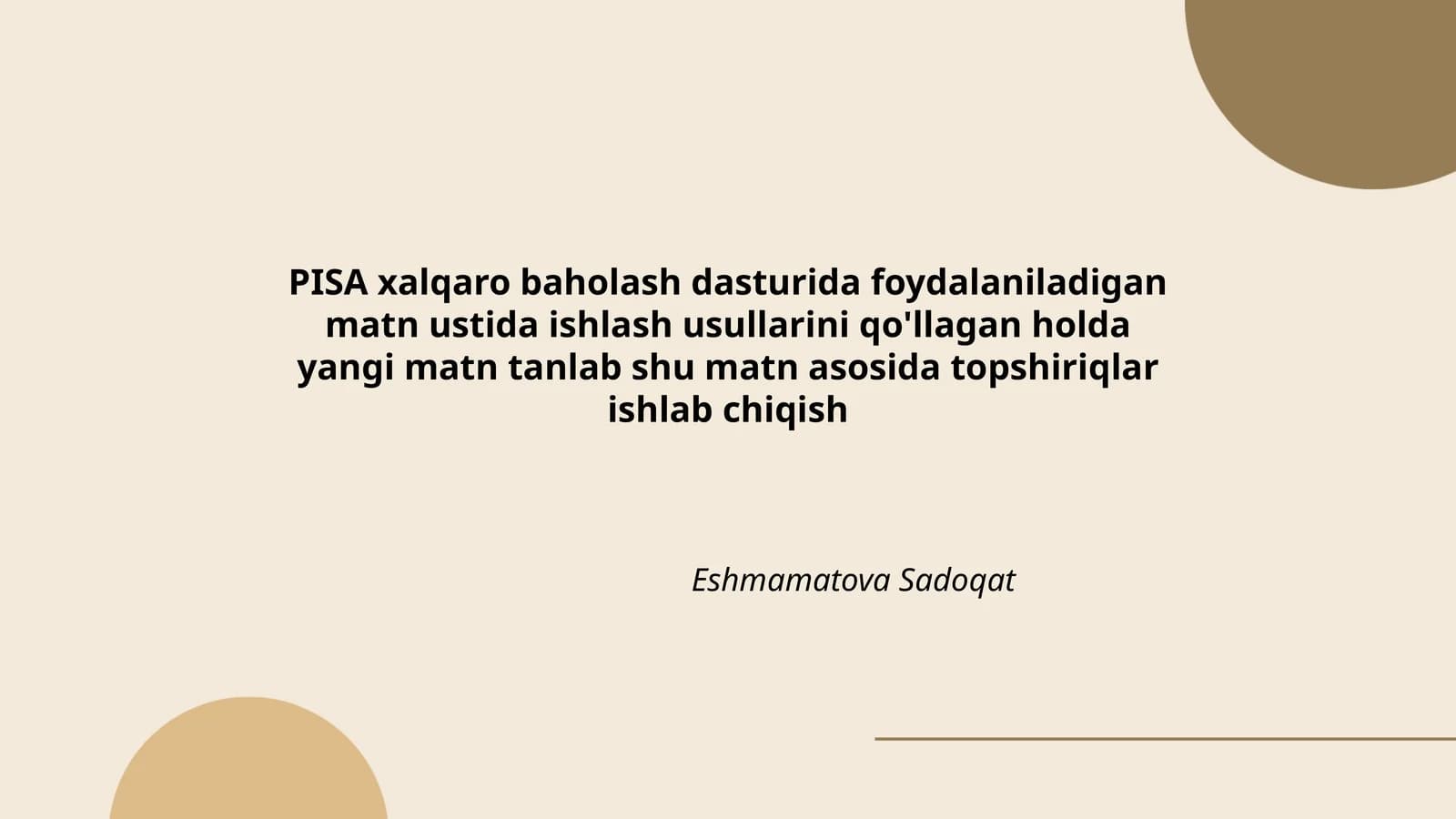 PISA xalqaro baholash dasturi