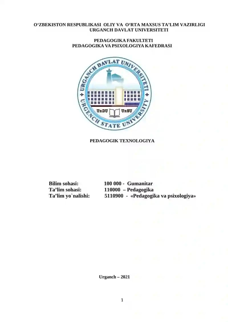 Seminar mashg'ulot ishlanmasi
