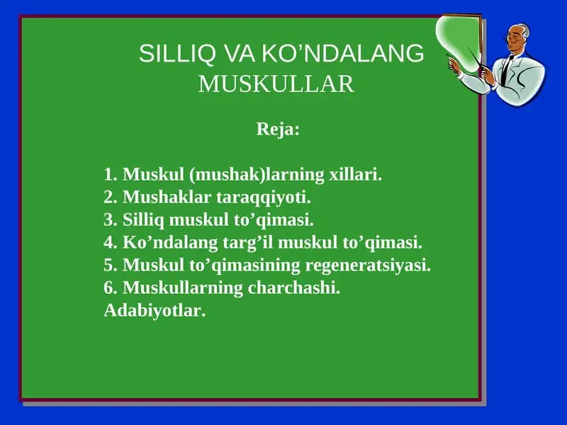 SILLIQ VA KO’NDALANG MUSKULLAR