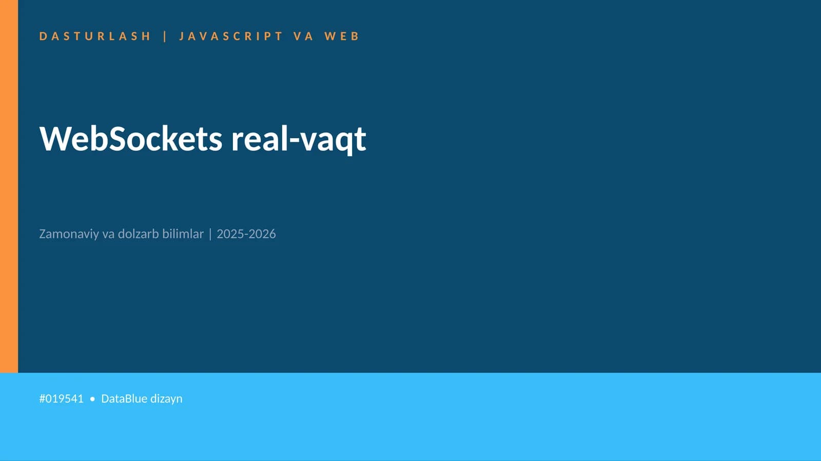 DASTURLASH | JAVASCRIPT VA WEB