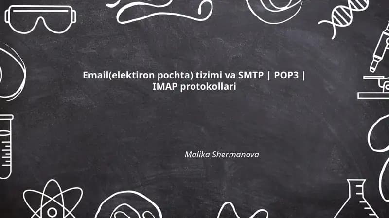 Elektron pochta tizimi va SMTP | POP3 |IMAP protokollari