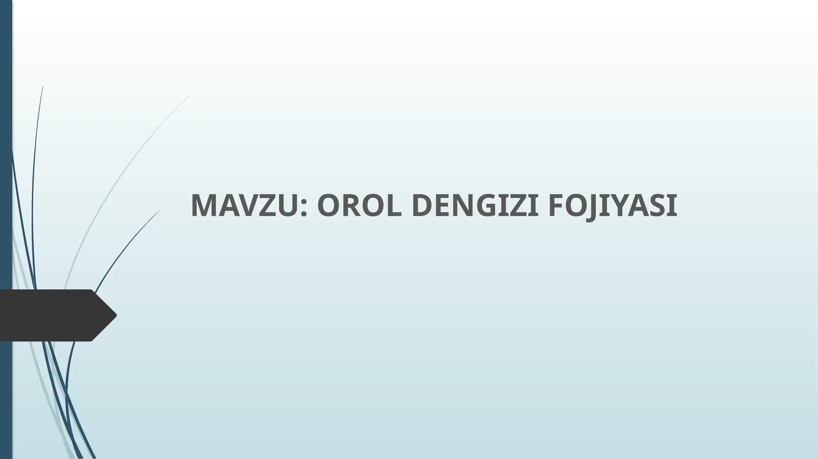 Orol dengizi fojiyasi