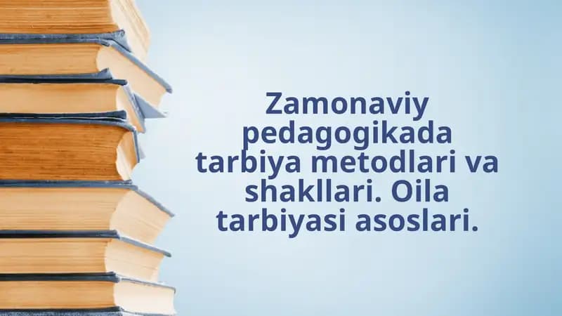 Tarbiya metodlari klassifikatsiyasi